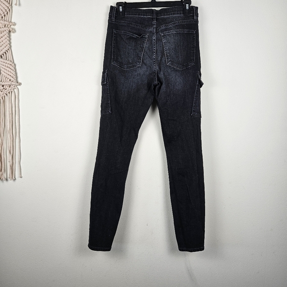 3x1 Vida High-Rise Cargo Skinny Jeans Button Fly Stretch Denim Weber Black 28 - Picture 7 of 9